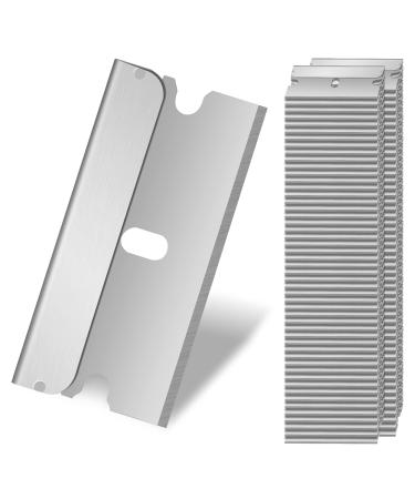 Mulwark razor blades straight drastic razor blades industrial drastic razor blades box cutter replacement blades glass scraps razor blades suitable for all common shaving blades 100 metal blades