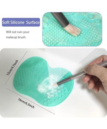 2 Packs Makeup Brush Cleaning Mat Silicone Makeup Brush Cleaner Makeup Brush Cleaning Pad and Scrubber with Suction Cup Portable Washing Tool for Makeup Brushes(Pink&Green) - Buy Online on GoSupps.com