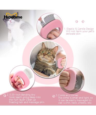 Pet Hair Removal Massaging Cat Comb | Shedding & Grooming Brush for Long/Short Hair | Slicker Brush for Matted Fur | Pink - Buy Online on GoSupps.com
