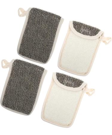 Baluue 8 Pcs Black Linen Soap Bag Exfoliating Mesh Sponge Soap Pocket Bar Soap Pouch Loofah Soap Bag Flax - Buy Online on GoSupps.com