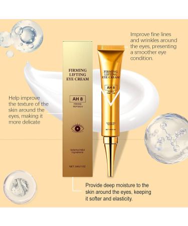  homomdy Eye cream for dark circles and puffiness with peptides smooths fine lines and fine lines nourishing ingredients reduces bags under the eyes penetrates quickly and does not grease - Buy Online on GoSupps.com