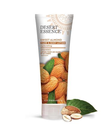 Desert Essence Sweet Almond Hand & Body Lotion 8 fl. oz. | Gluten Free, Vegan & Cruelty Free | Shea Butter, Jojoba Oil | Softens & Nourishes Skin - Buy Online on GoSupps.com