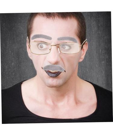 Old Man Beard Costume Set | Realistic Fake Beard Mustache & Glasses for Men - Perfect Cosplay Accessories - Buy Online on GoSupps.com