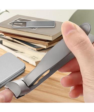 Nail Clippers Nail Clippers | Compact Nail Clippers for Men Stainless Steel Nail Clippers with Nail File for Elderly Wide Jaw Mouth Nail Clippers Grey - Buy Online on GoSupps.com