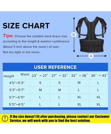 Lalent Back Support Brace Posture Corrector for Men and Women - Adjustable Upper Back Straightener Shoulder Lumbar Belt - Relief Pain in Neck Back and Shoulders (L) - Buy Online on GoSupps.com