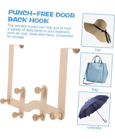 FELTECHELECTR 6 Door Hook Wall Coat Hanger Hanging Storage Rack Over The Door Mirror Hooks Door Towel Dropshipping 30X23CM Pink - Buy Online on GoSupps.com