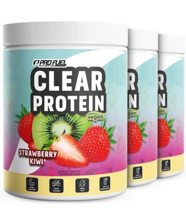 Clear protein vegan 1080g Strawberry Kiwi incredibly delicious & refreshing protein drink vegan Clear Whey Protein/ISO Clear Alternative with high-quality pea protein hydrolysate 56% protein Strawberry kiwi 360 g (3 Pack)