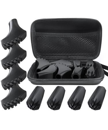 Nordic Walking Pole Rubber Puff Trekking Hiking Poles Rubber with Travel Case for All Walking Hiking Poles with Diameter of 10mm - Buy Online on GoSupps.com