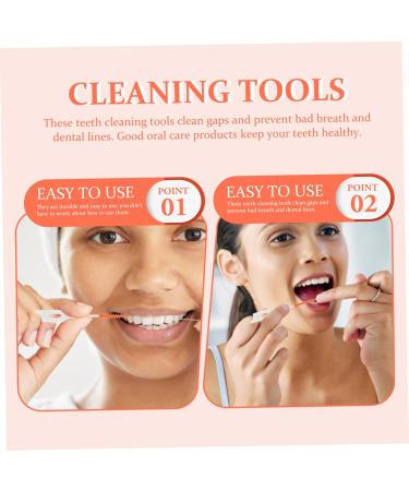 Lalafina Interdental Brushes & Tooth Floss - 80st Chewing Gum Brush for Oral Care | Dental Cleaning Tool - Orange - Buy Online on GoSupps.com
