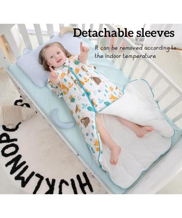 Chilsuessy Organic Cotton Baby Winter Sleeping Bag 3.5 Tog with Detachable Sleeves - Happy Forest 6-18 Months - Buy Online on GoSupps.com