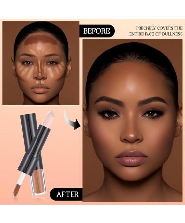 UShinein Glide&Hide Blurring Concealer Concealer & Contour Stick Creamy Texture concealers & Correctors Dark Circles and Wrinkles Dual Formula Liquid Tip & Balsem Stick Langdurige makeup up 1 - Buy Online on GoSupps.com