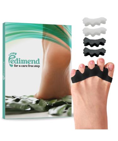 Pedimend Toe separator Toe spacers Gel Toe Separators Bunion Correctors Toe Spacers Toe Straightener Toe Stretcher Big Toe Correctors Toe Separator (Black)