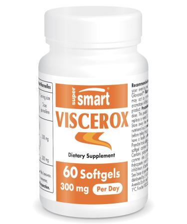 Supersmart - Viscerox 100 mg - Licorice Root Standardized to 30% Polyphenols and 3% Glabidrin - Natural Fat Burner | Non-GMO - 60 Softgels