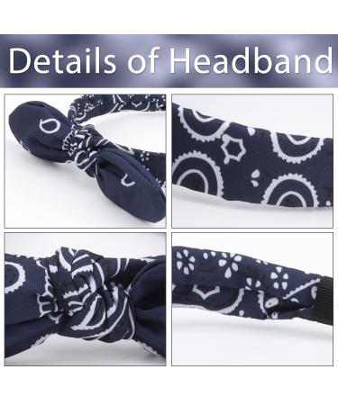 TOBATOBA 6 Pack Bandana Headbands for Women - Cute Bunny Ears & Top Knot Design - Buy Online on GoSupps.com