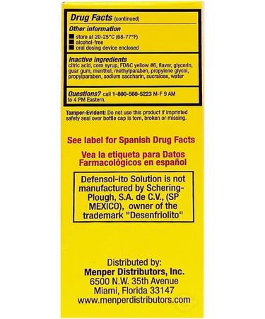 Defensol-ito Fruit Flavor Infants Cough 1 oz fl - Jarabe para la TOS Infantil (Pack of 1) - Buy Online on GoSupps.com