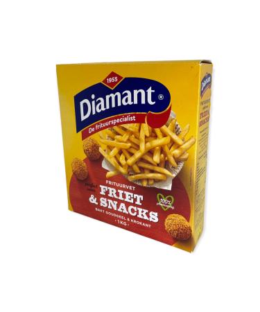 Diamant Vegetable frying fat for crispy French fries from Holland 2 kg (8x 250g packs)