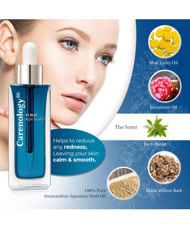 100% Pure Blue Tansy Facial Oil | Carenology Overnight Repair for Acne & Scars | Non-Greasy Dermatologist Recommended Skincare for All Skin Types - Buy Online on GoSupps.com