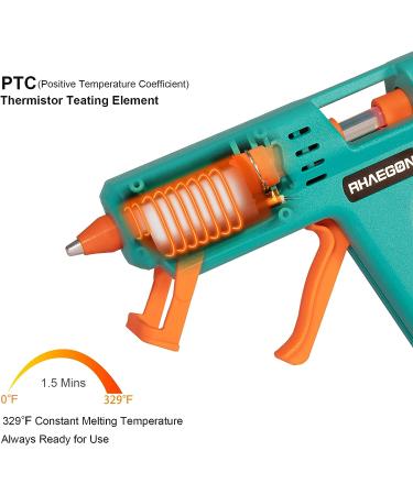 RHAEGON 60W Hot Glue Gun Kit for Crafting & Repairs | Drip-Free & Leakage-Proof Design with 50 Glue Sticks (7mmx130mm) - Buy Online on GoSupps.com