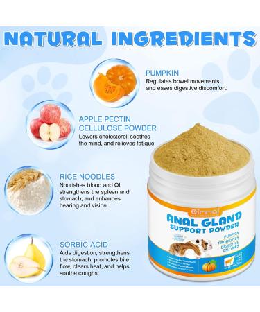 Dog Anal Gland Support Powder 120G Suppl ment De Fibres en Poudre pour Le Soutien De La Glande Anale Suppl ment De Fibres en Poudre Enrichi De Concombre Probiotiques Et Enzymes Digestives - Buy Online on GoSupps.com