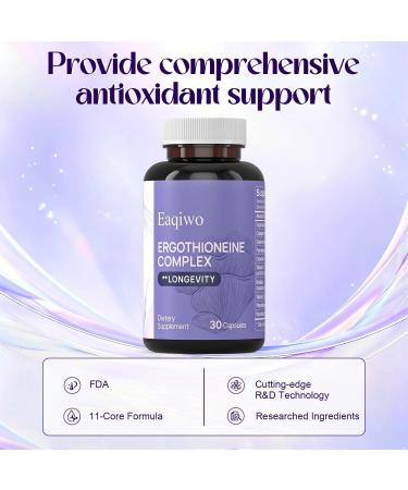 L-Ergothioneine 11-in-1 Mushroom Supplement Antioxidants Supplement for Women with Resveratrol PQQ Spermidine Collagen Peptides Hyaluronic Acid Vitamin C&E Ceramide & SOD (30 Capsules) 30 Count (Pack of 1) - Buy Online on GoSupps.com