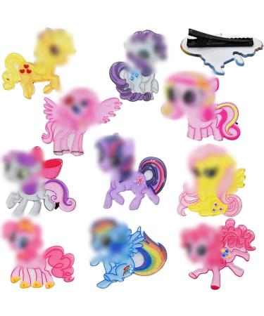Miotlsy unicorn hairpin 10 partly set girl hair accessories cartoon clip children unicorn hairpin horny horny horny snap hair needle for hair clips set