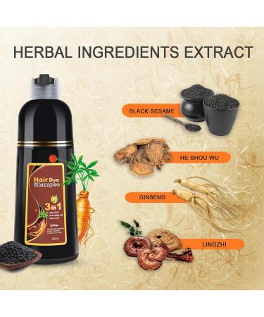 Dark Wine Red Hair Dye Shampoo for Gray Hair | 3 in 1 Herbal Color | 100% Coverage for Men & Women | 500ml Instant Color - Buy Online on GoSupps.com