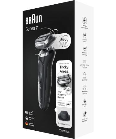 Braun Series 7 Electric Shaver for Men with Precision Trimmer - Wet & Dry Foil Razor - 100% Waterproof - UK 2 Pin Plug - Silver - Which Best Buy S7 70-N1200 - Buy Online on GoSupps.com