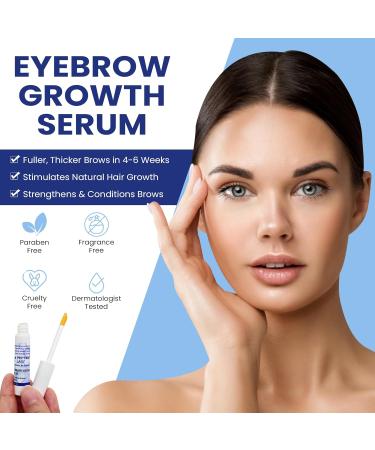 Eyebrow Growth Serum for Thicker Fuller Brows Peptide & Botanical Extract Complex with Ginger and Polygonum 5ml - Buy Online on GoSupps.com