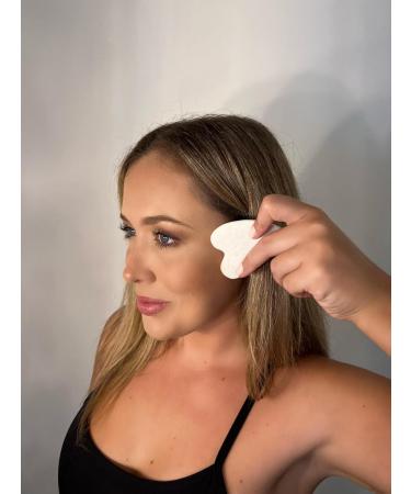 Well Concept Gua Sha White Jade Stone Facial Massager - Premium Skincare Tool for Radiant Skin - Buy Online on GoSupps.com