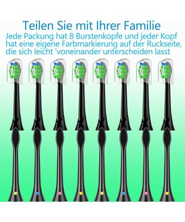 Buy Wardimark Replacement Brushes for Philips Sonicare - 8 Black Gum Care Brush Heads - International Shipping Available - Buy Online on GoSupps.com