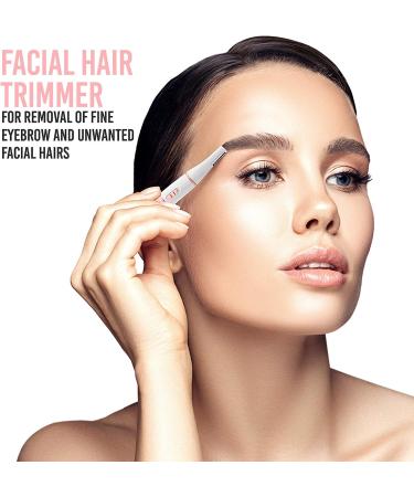 Brookstone Eyebrow Razor for Women - Facial Hair Removal Tool with 2 Trimmer Guards - Portable and Effective - Buy Online on GoSupps.com