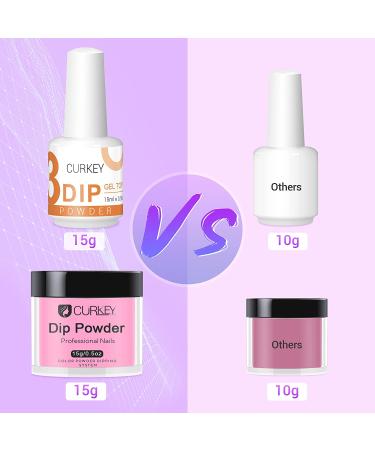 CURKEY Nail Dip Powder Kit - 8 Vibrant Colors Starter Set for DIY French Nail Art at Home - Buy Online on GoSupps.com
