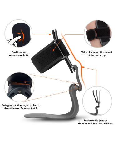 Neofect STEP Medium Left AFO Foot Drop Brace - Ankle and Foot Orthosis Support for Walking - Buy Online on GoSupps.com