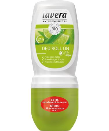 lavera Deo Roll-on Organic Lime & Organic Verbena • Vegan • Natural cosmetics • Organic plant ingredients • 100% natural (50ml)