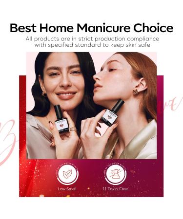 Modelones Gel Nail Polish Set 6 Colors Red Glitter Gel Polish Burgundy 9D Cat Eye Gel Nail Polish with Magnet Chameleon Shimmer Magnetic Gel Polish Set Nail Art DIY Salon Home for Women - Buy Online on GoSupps.com