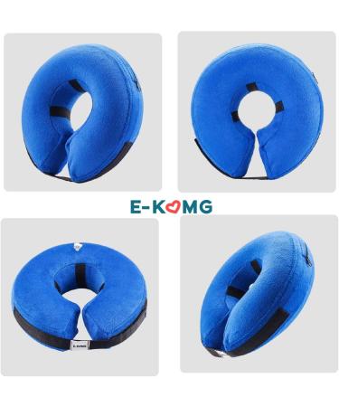 Soft Inflatable Dog Cone - Large Blue Pet Recovery Collar - Buy Online on GoSupps.com