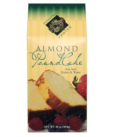 Plentiful Pantry Almond Pound Cake Mix 16 Ounce - Just Add 2 Ingredients, Bake & Serve 1 Pound (Pack of 1)