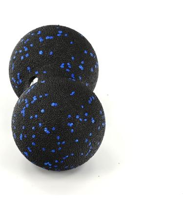 Ficyo Peanut Massage Ball & Scooter Roller | Rehab Yoga Crossfit Anti-Stress Back Pain Relief - Black/Blue - Buy Online on GoSupps.com