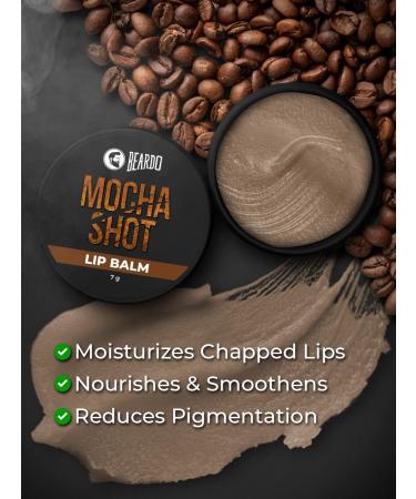 Mocha Shot Lip Balm | 7g Non-Tinted Lip Care for Men | Soft Kissable Lips | Hydrating for Dry & Chapped Lips - Buy Online on GoSupps.com