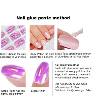 Fake Nails Coffin Nails ABS Lifelike Appearance Widely Use Easy Trim for Masked Ball for Halloween for Party for DIY for Wedding for Nail Salon(LG07) - Buy Online on GoSupps.com