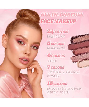 Palette de maquillage | 7 couleurs pour contouring Format livre avec 24 couleurs de fard paupi res paillettes Pour femmes et filles Pour les jours f te photographie spectacle sur - Buy Online on GoSupps.com