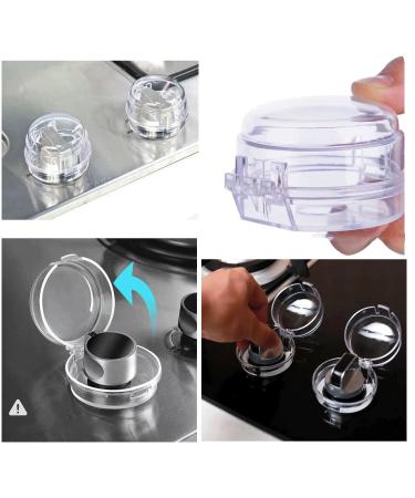 12-Piece Stove Protection Baby Buttons | Child Locking Knobs & Oven Safety | Transparent Kitchen Security - Buy Online on GoSupps.com