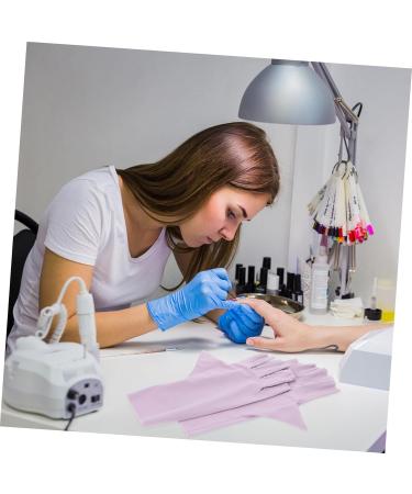 CIMAXIC 2 Pairs pink gloves UV protective gloves for manicure nail art accessory manicure UV gloves nail UV protection gloves for women UV nail gloves Nylon summer Accessories - Buy Online on GoSupps.com