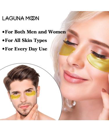 24K Gold Eye Mask - Anti-Aging Hydrolyzed Collagen Patches for Puffy Eyes Dark Circles & Wrinkles - 16 Pairs - Buy Online on GoSupps.com