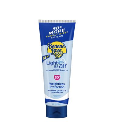 Banana Boat Light As Air  Reef Friendly  Broad Spectrum Sunscreen Lotion  SPF 50  9oz.