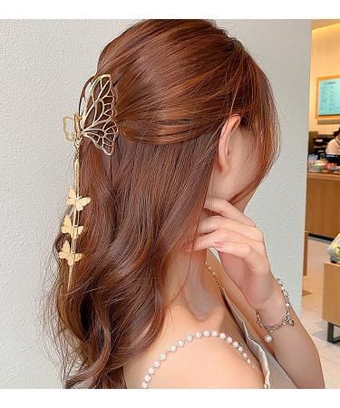 Gold Butterfly Hair Clip | Nonslip Metal Hair Claw for Women | Hair Accessories - Buy Online on GoSupps.com