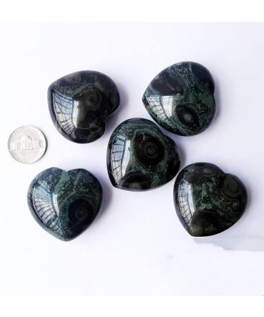 Manekieko Natural Kambaba Jasper Heart Stone | 40mm Worry Carved Love Crystal for Healing | International Shipping - Buy Online on GoSupps.com