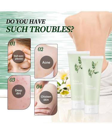 Purifying Exfoliating Gel 2PCS Deep Cleansing Face and Body Exfoliating Scrub Gel Advanced Purifying Exfoliatings Moisturizing Scrub for All Skin Types - Buy Online on GoSupps.com
