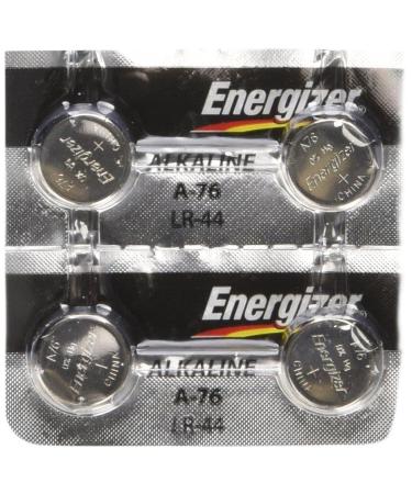 Energizer LR44 1.5V Button Cell Battery x 4 Batteries (Replaces: LR44 CR44 SR44 357 SR44W AG13 G13 A76 A-76 PX76 675 1166a LR44H V13GA GP76A L1154 RW82B EPX76 SR44SW 303 SR44 S303 S357 SP303 SR44SW) "Energizer Brand Name Batteries" 4 Count (Pack of 1)