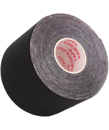 Athletic Kinesiology Tape Cuttable Breathable Sport Recovery Tape 5cm Width for Fitness (Black) - Buy Online on GoSupps.com